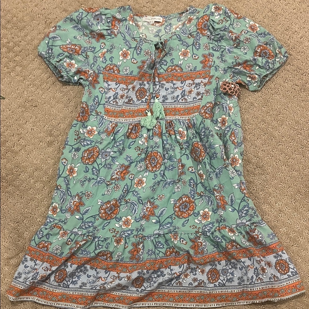 Miss Sparkling S NWT  Dress in Green and Orange